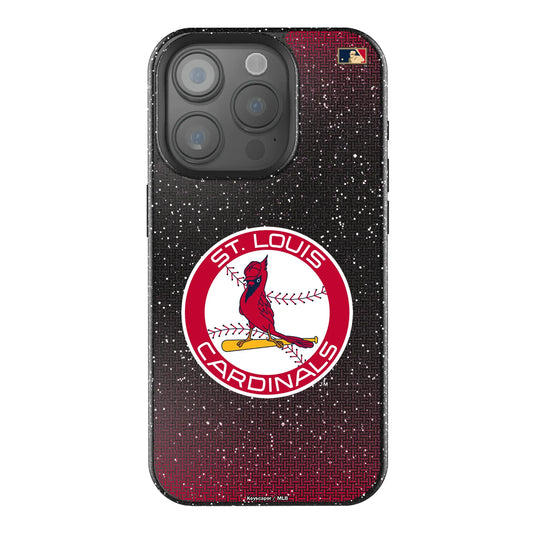 St Louis Cardinals 1966-1997 - Cooperstown Collection Linen Black Bling Phone Case for Apple iPhone
