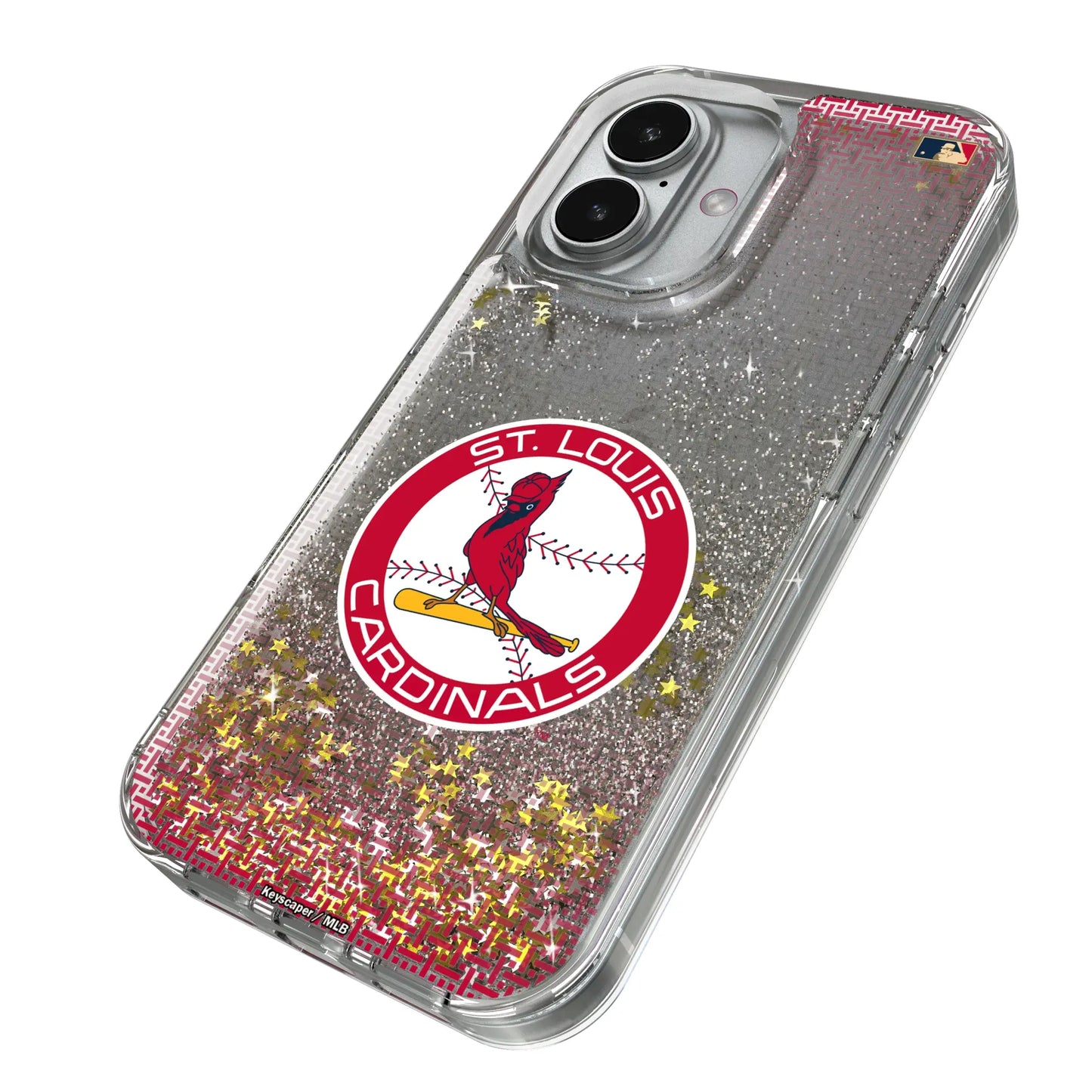St Louis Cardinals 1966-1997 - Cooperstown Collection Linen Glitter Phone Case for Apple iPhone