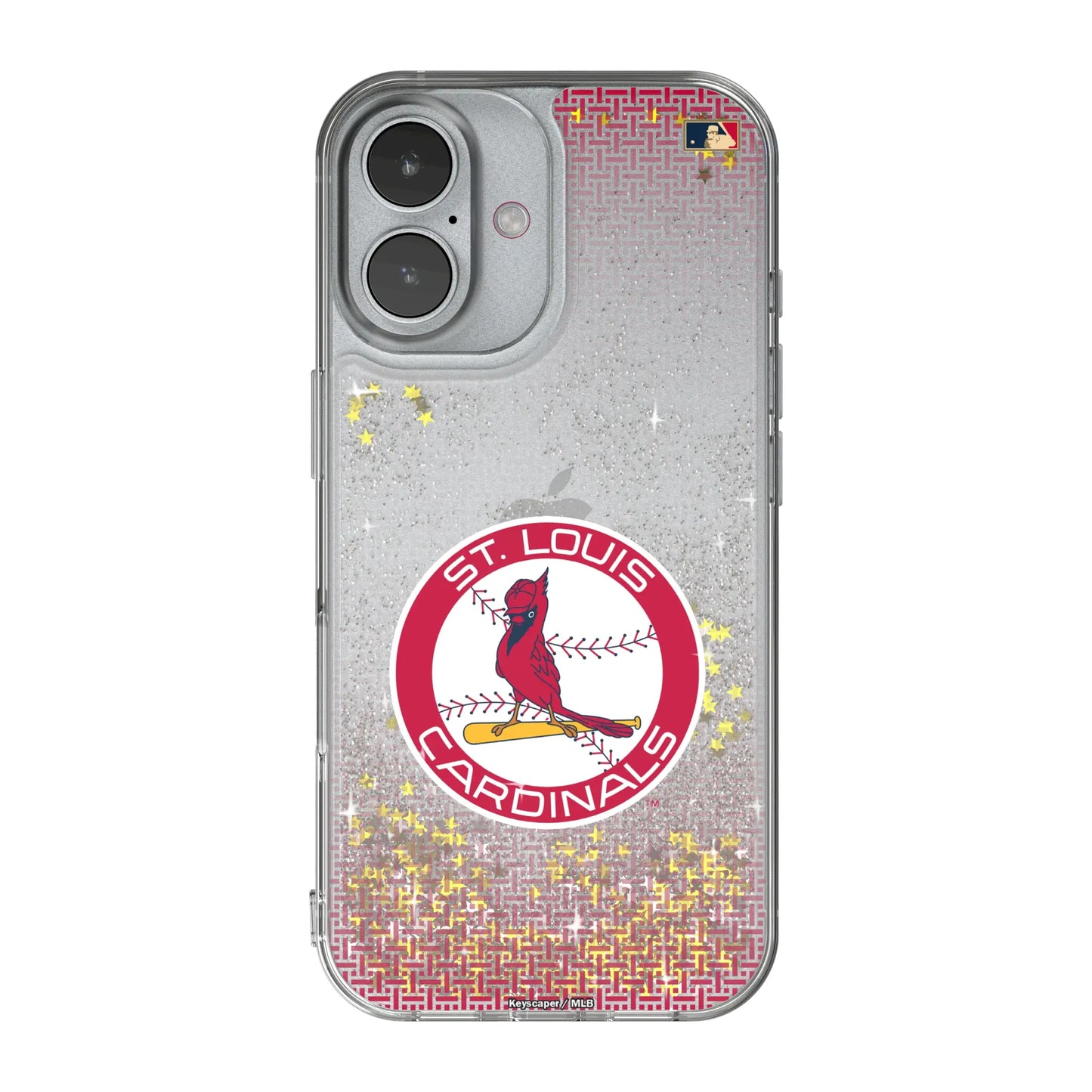 St Louis Cardinals 1966-1997 - Cooperstown Collection Linen Glitter Phone Case for Apple iPhone