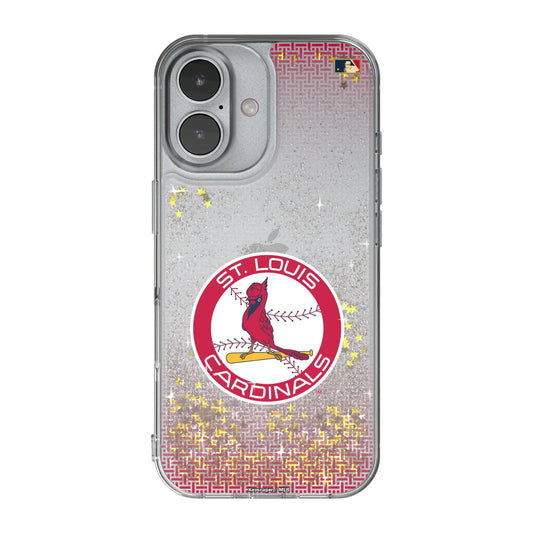 St Louis Cardinals 1966-1997 - Cooperstown Collection Linen Glitter Phone Case for Apple iPhone