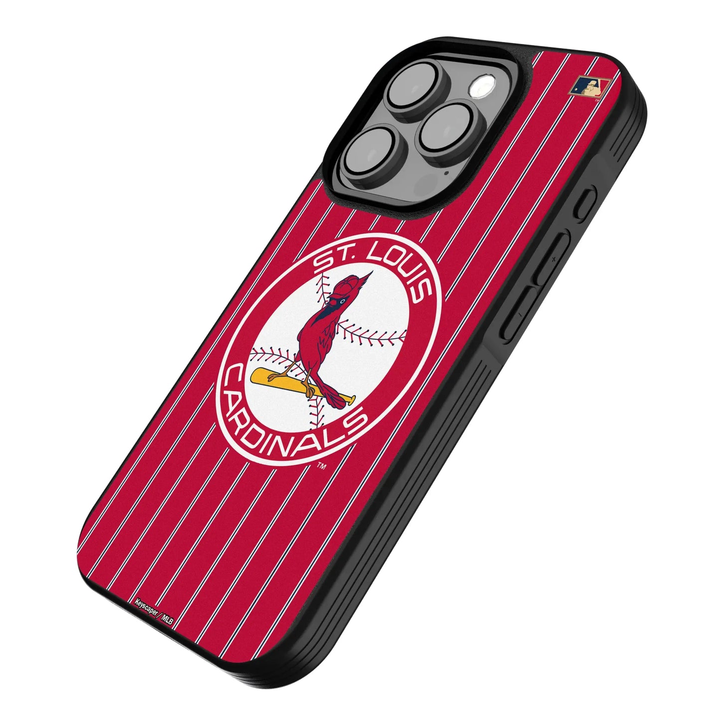 St Louis Cardinals 1966-1997 - Cooperstown Collection Pinstripe Bump Phone Case for Apple iPhone