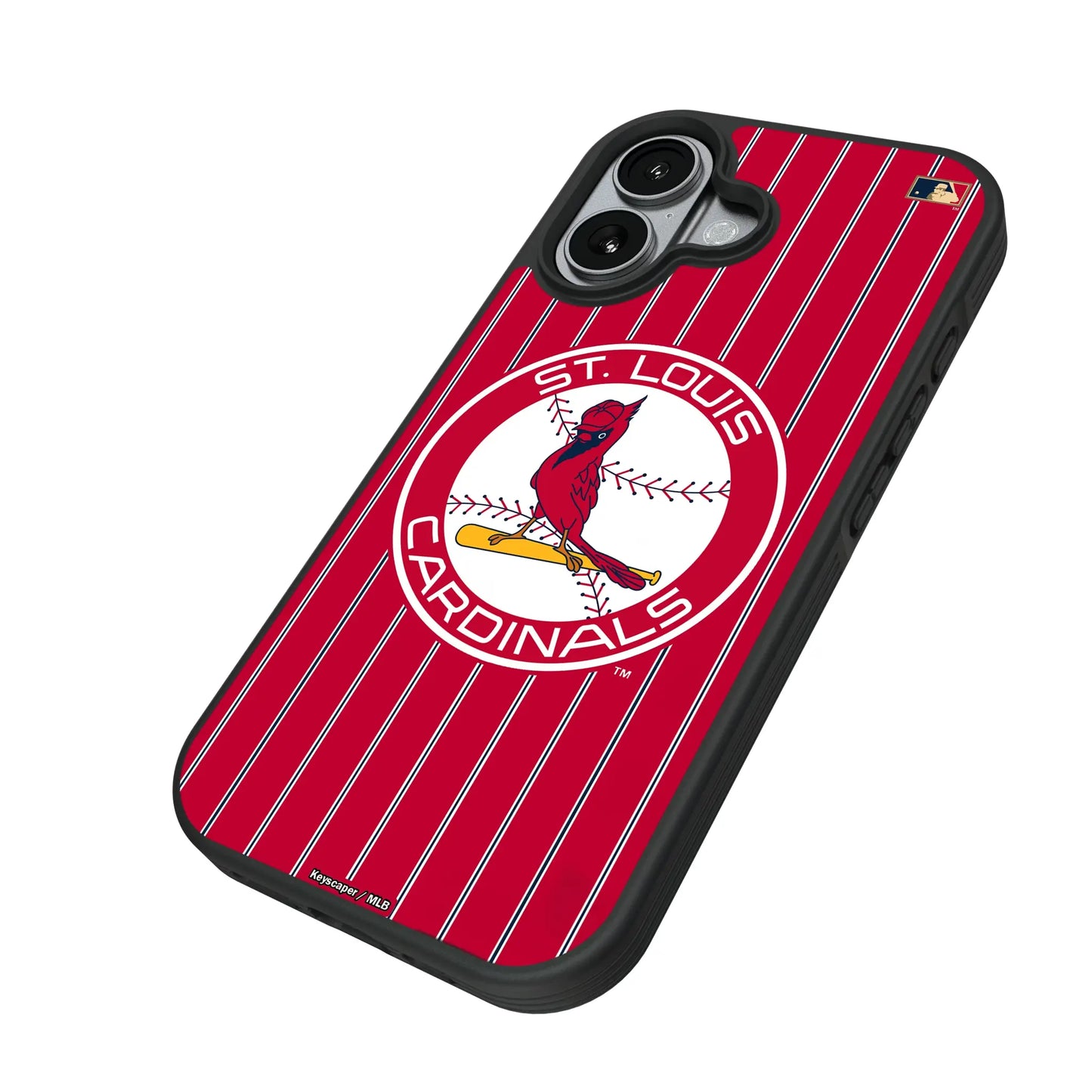 St Louis Cardinals 1966-1997 - Cooperstown Collection Pinstripe Bump Phone Case for Apple iPhone