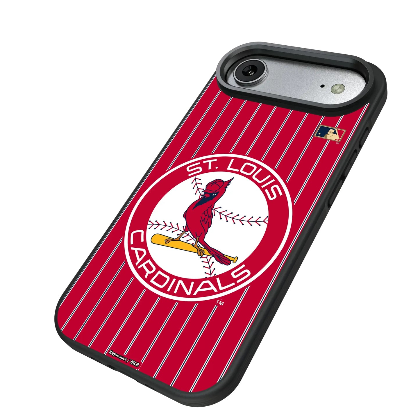 St Louis Cardinals 1966-1997 - Cooperstown Collection Pinstripe Bump Phone Case for Apple iPhone