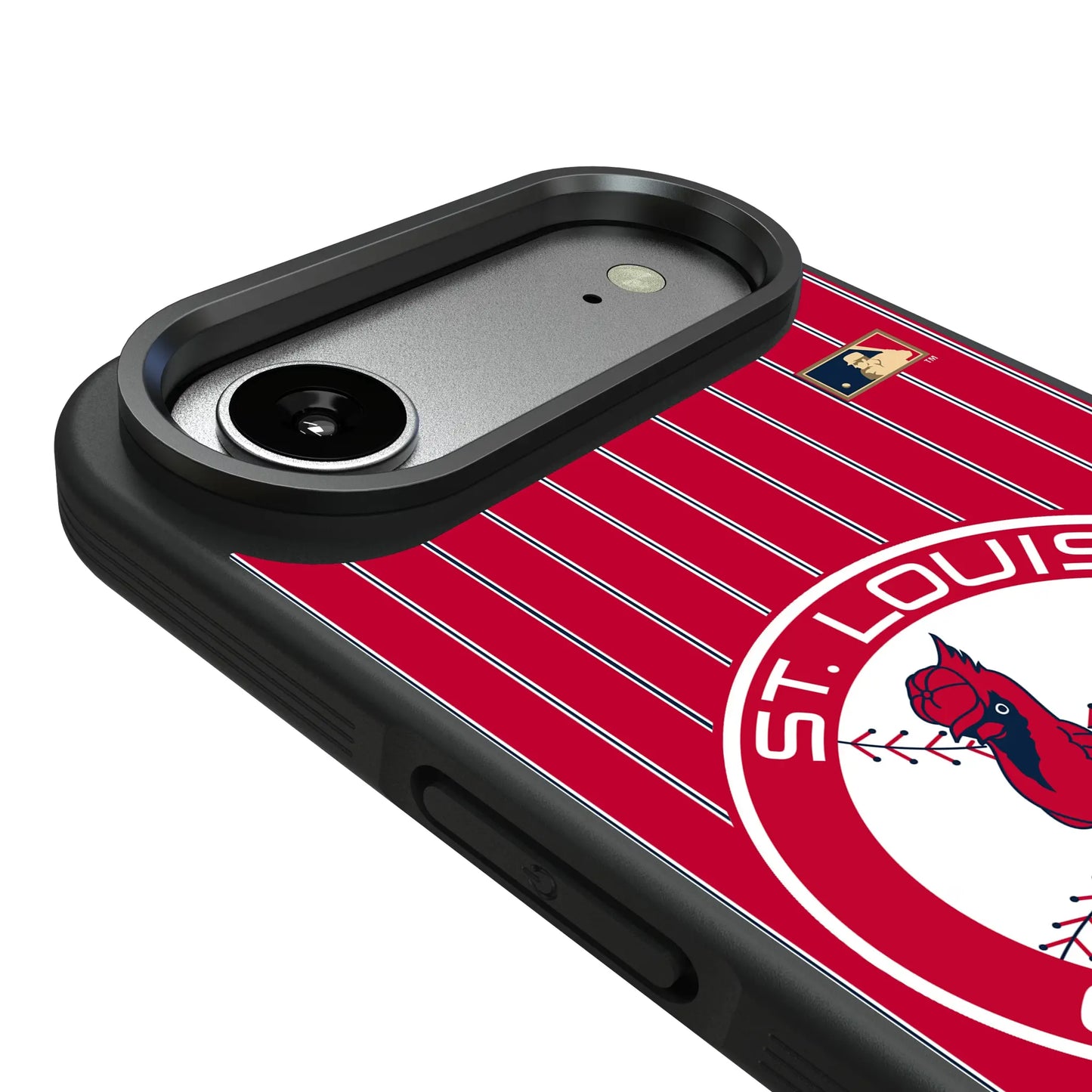 St Louis Cardinals 1966-1997 - Cooperstown Collection Pinstripe Bump Phone Case for Apple iPhone