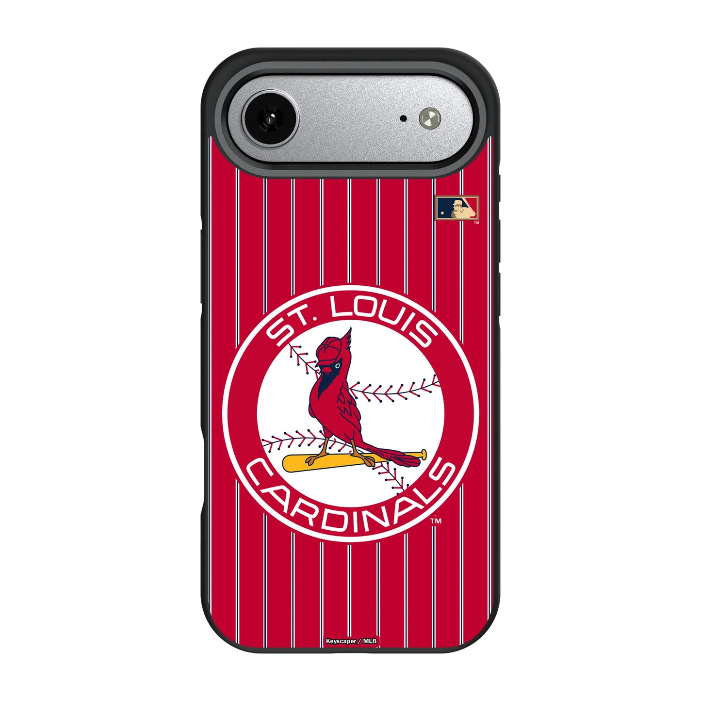St Louis Cardinals 1966-1997 - Cooperstown Collection Pinstripe Bump Phone Case for Apple iPhone