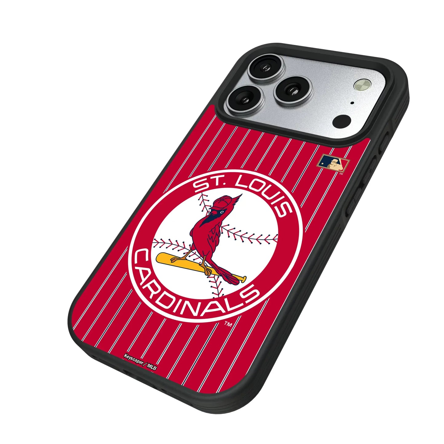 St Louis Cardinals 1966-1997 - Cooperstown Collection Pinstripe Bump Phone Case for Apple iPhone