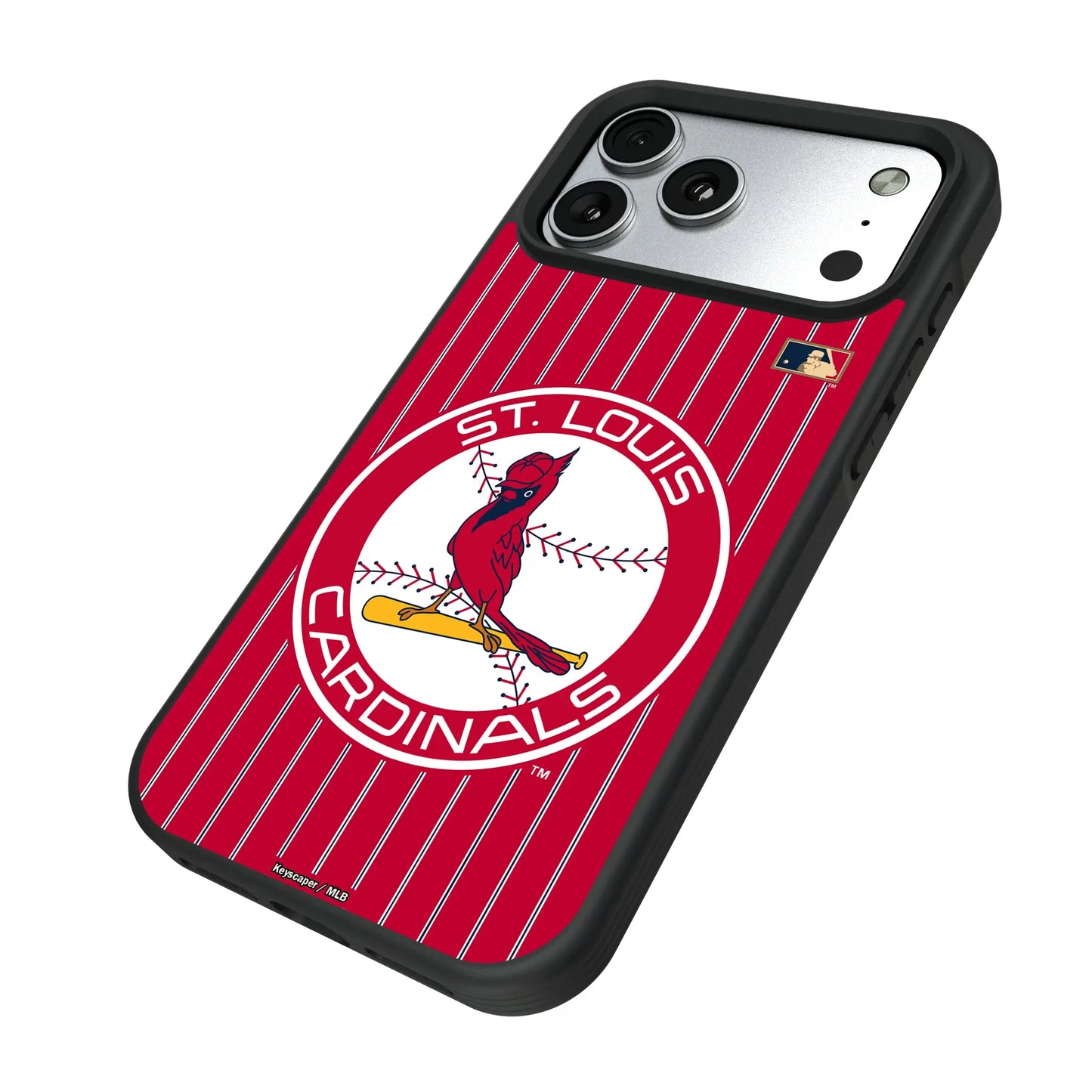 St Louis Cardinals 1966-1997 - Cooperstown Collection Pinstripe Bump Phone Case for Apple iPhone