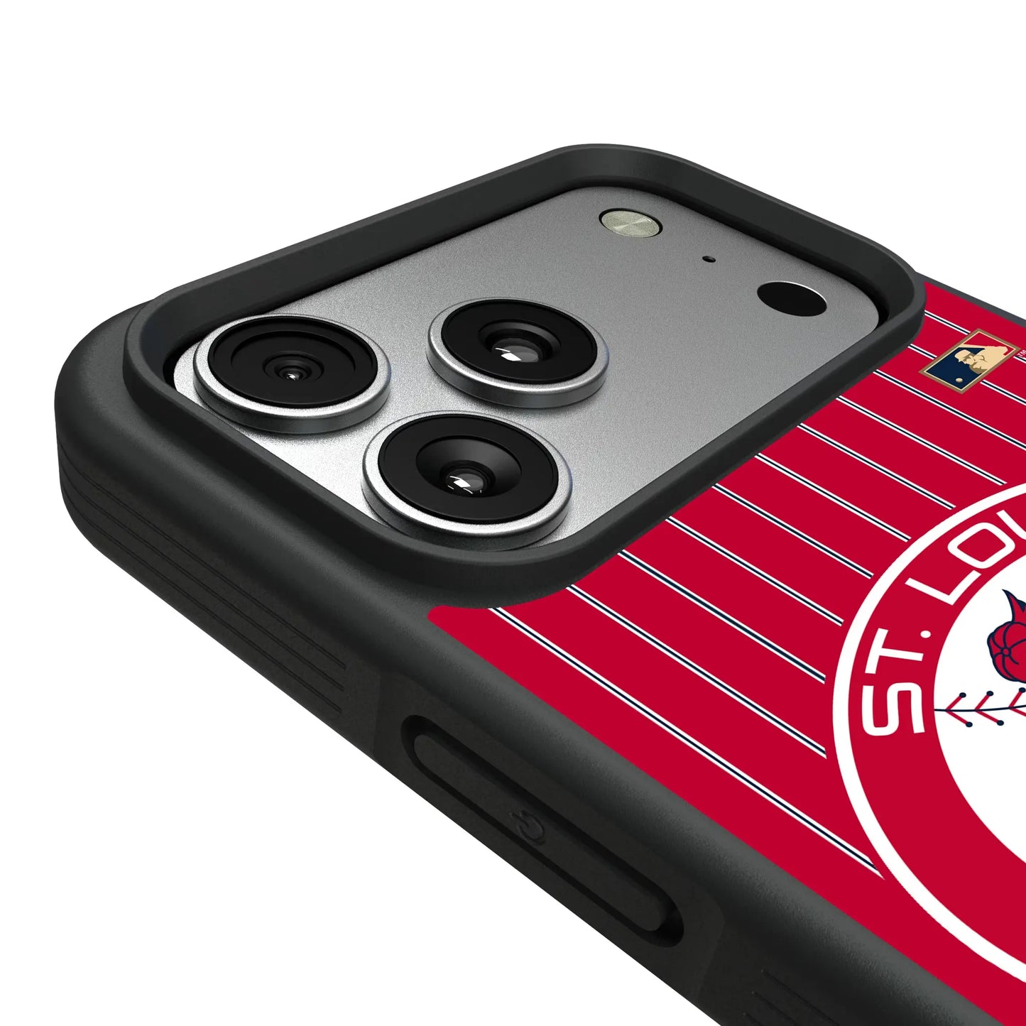 St Louis Cardinals 1966-1997 - Cooperstown Collection Pinstripe Bump Phone Case for Apple iPhone
