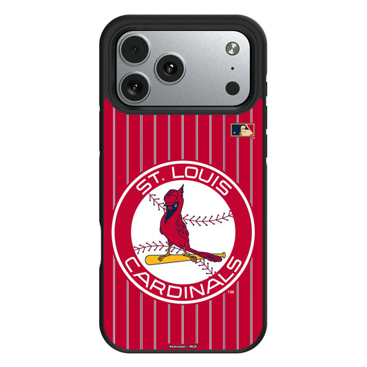 St Louis Cardinals 1966-1997 - Cooperstown Collection Pinstripe Bump Phone Case for Apple iPhone