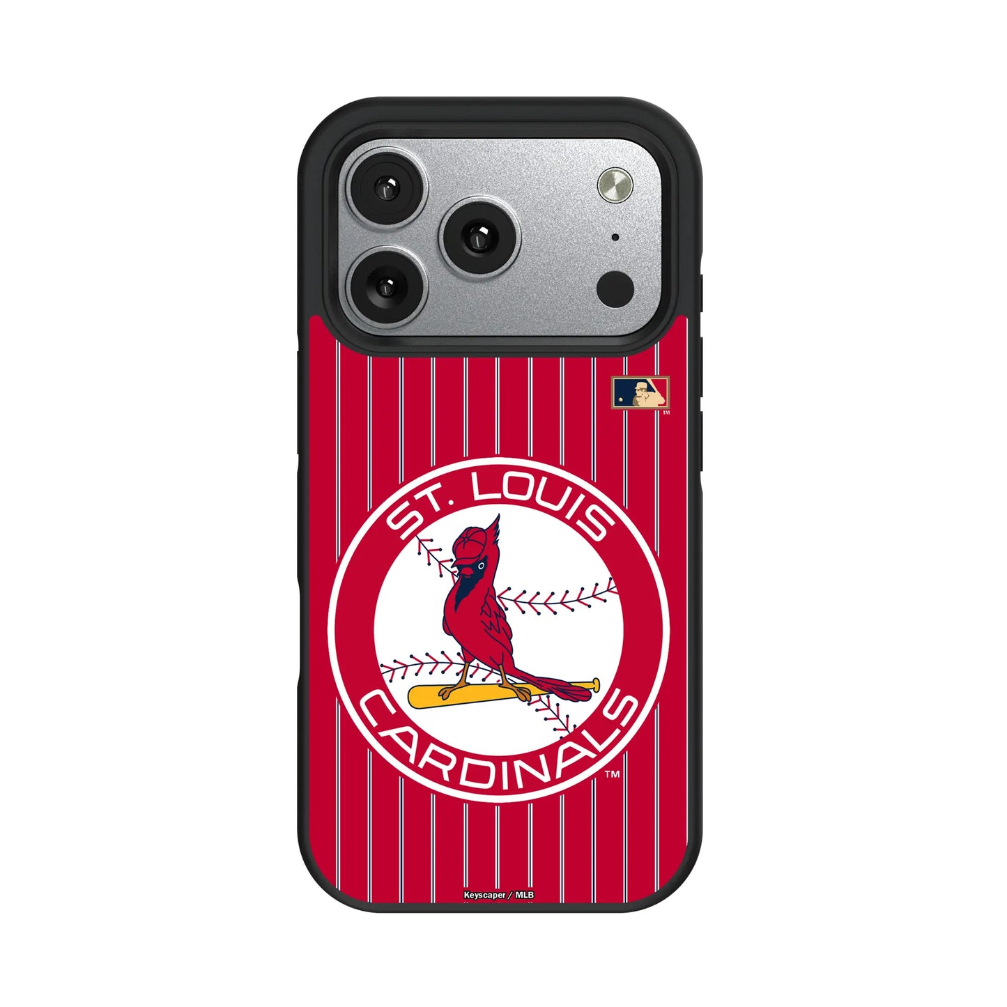 St Louis Cardinals 1966-1997 - Cooperstown Collection Pinstripe Bump Phone Case for Apple iPhone