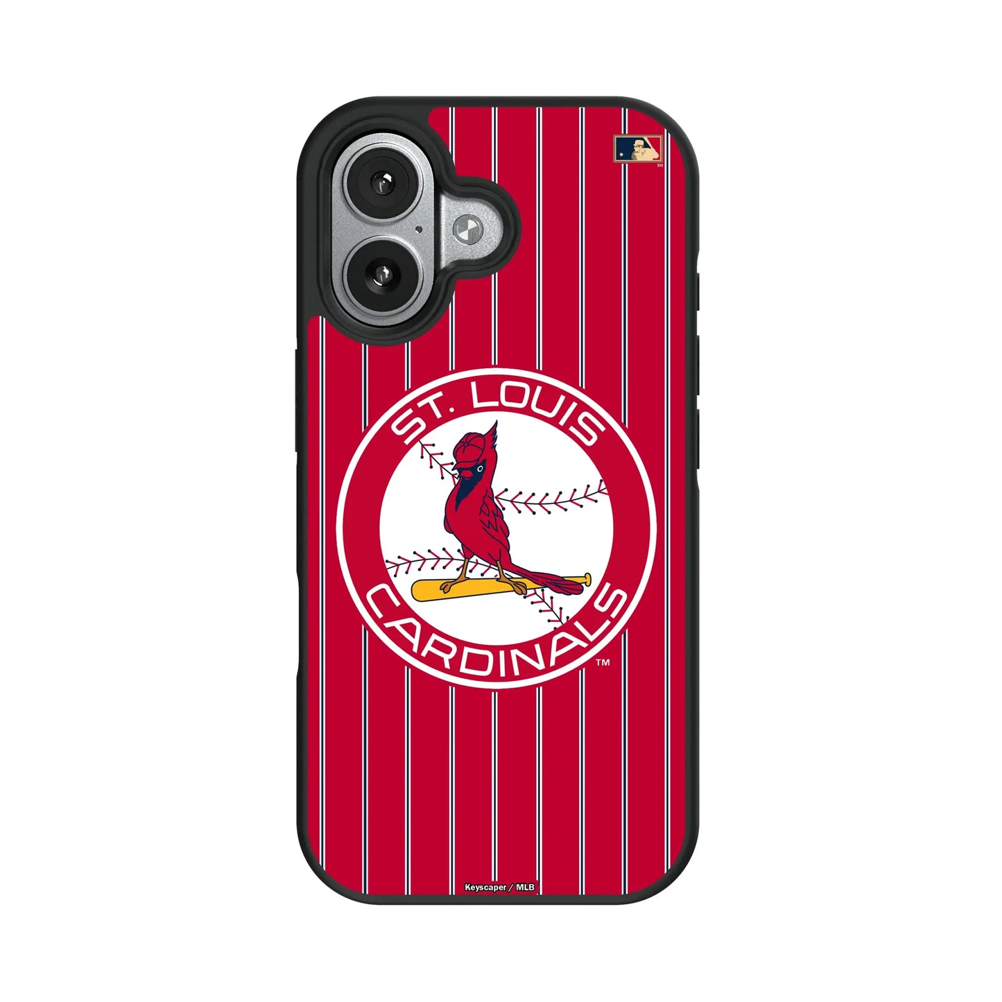 St Louis Cardinals 1966-1997 - Cooperstown Collection Pinstripe Bump Phone Case for Apple iPhone