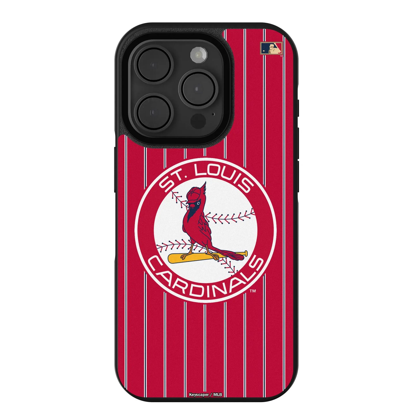 St Louis Cardinals 1966-1997 - Cooperstown Collection Pinstripe Bump Phone Case for Apple iPhone