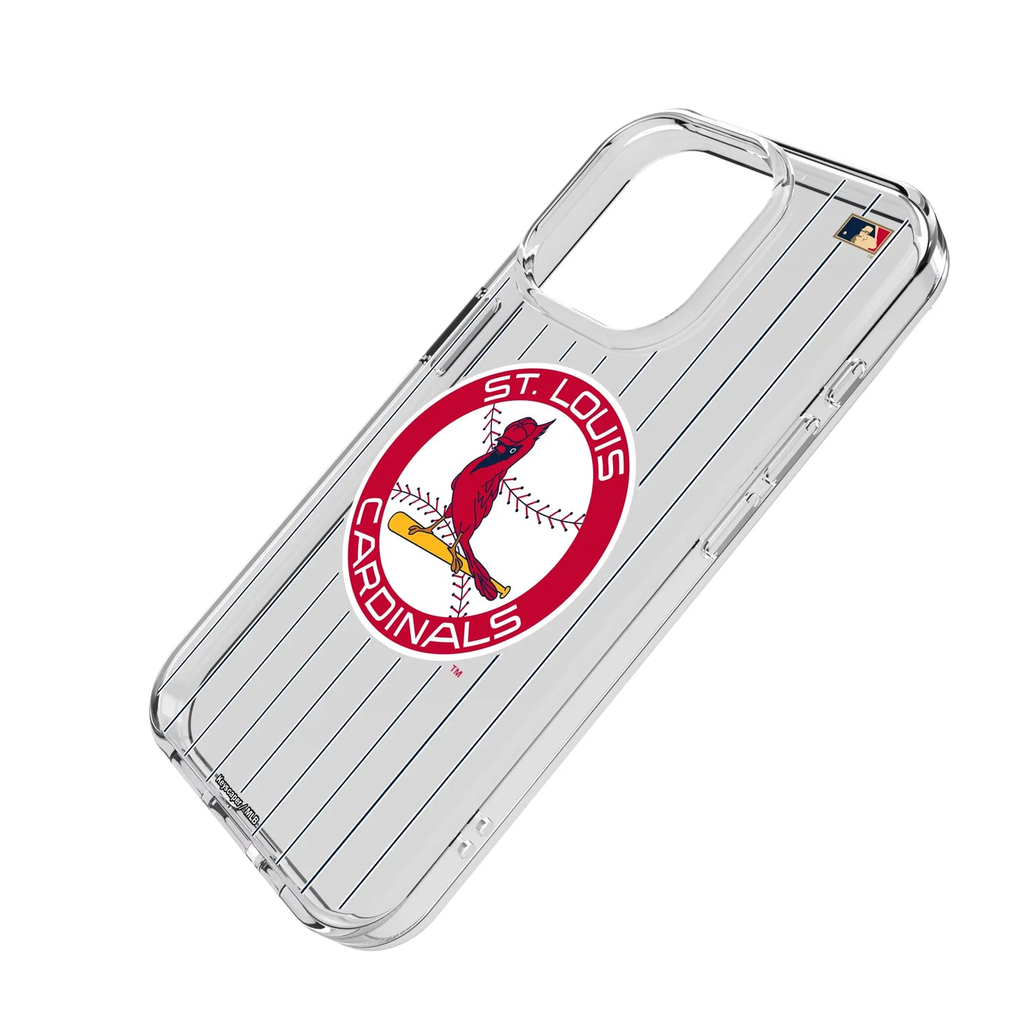 St Louis Cardinals 1966-1997 - Cooperstown Collection Pinstripe Clear Phone Case for Apple iPhone