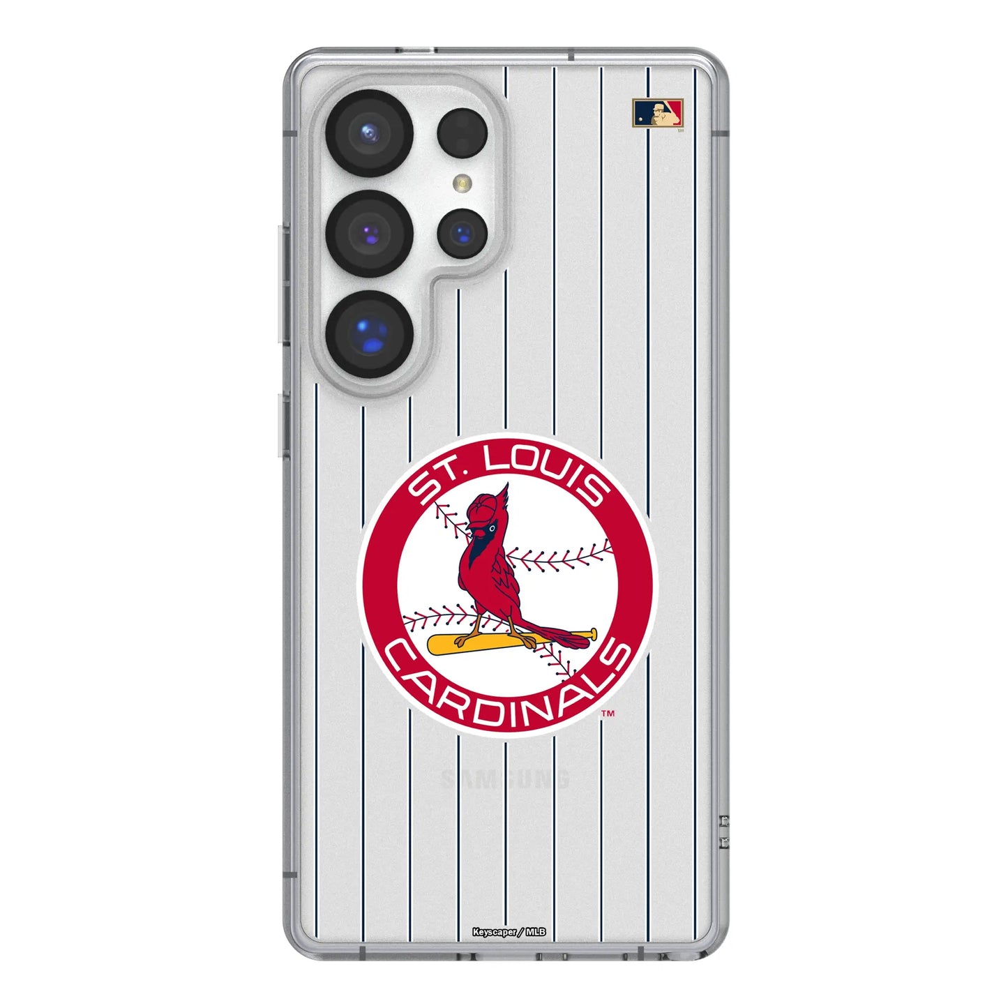 St Louis Cardinals 1966-1997 - Cooperstown Collection Pinstripe Clear Phone Case for Samsung Galaxy