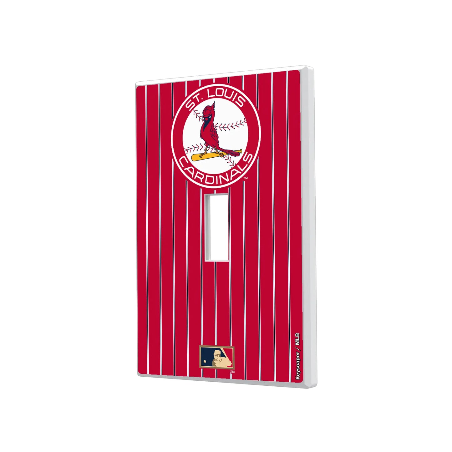 St Louis Cardinals 1966-1997 - Cooperstown Collection Pinstripe Hidden-Screw Light Switch Plate