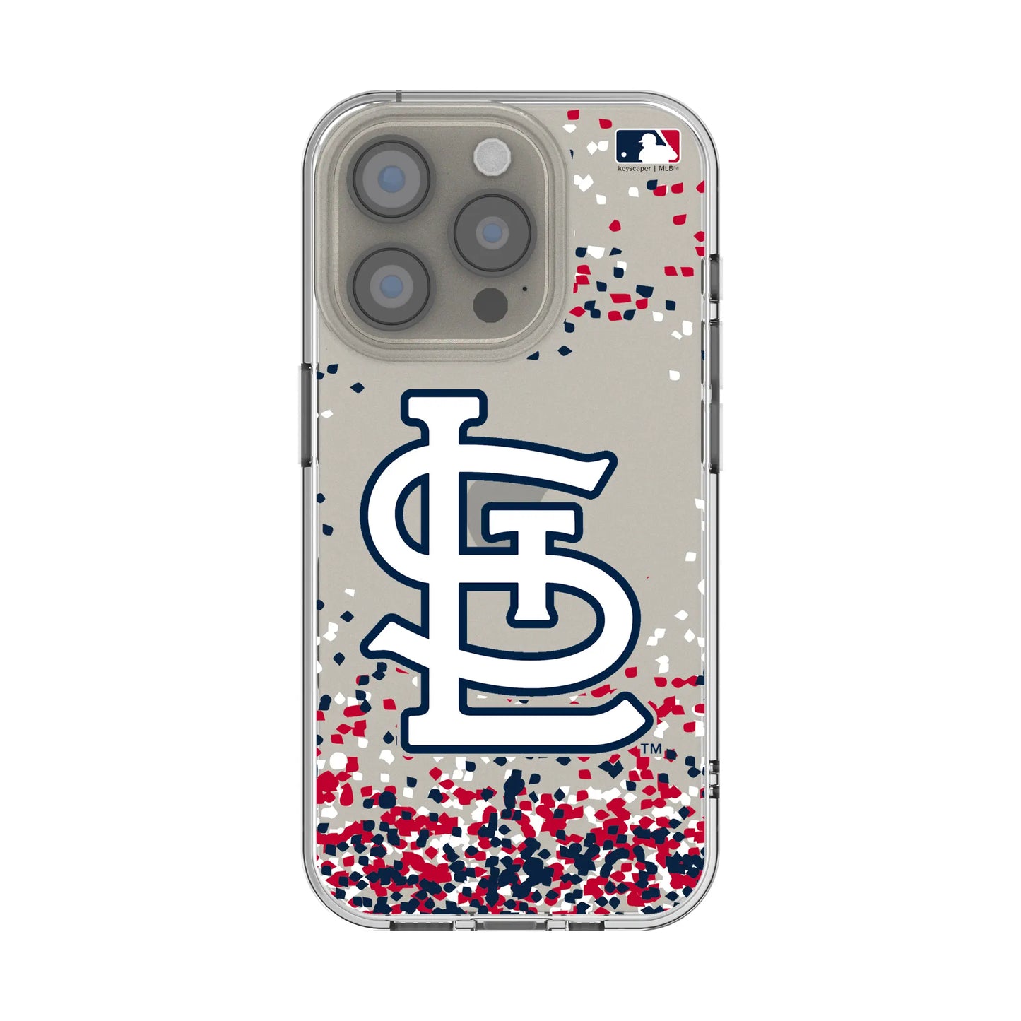 St Louis Cardinals Confetti Clear Phone Case for Apple iPhone