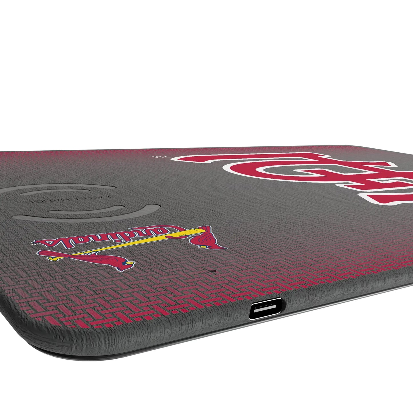 St Louis Cardinals Linen 15-Watt Wireless Charger and Mouse Pad