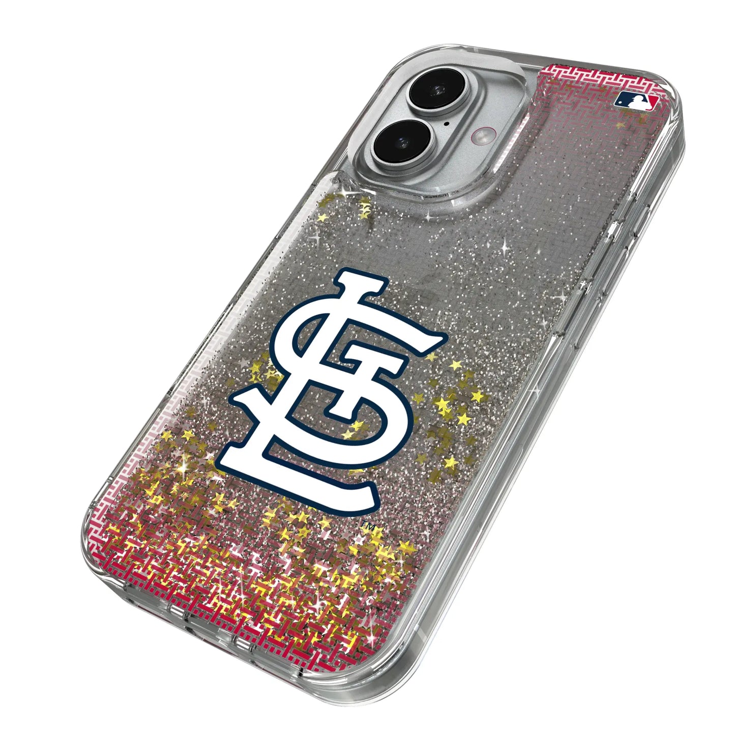 St Louis Cardinals Linen Glitter Phone Case for Apple iPhone