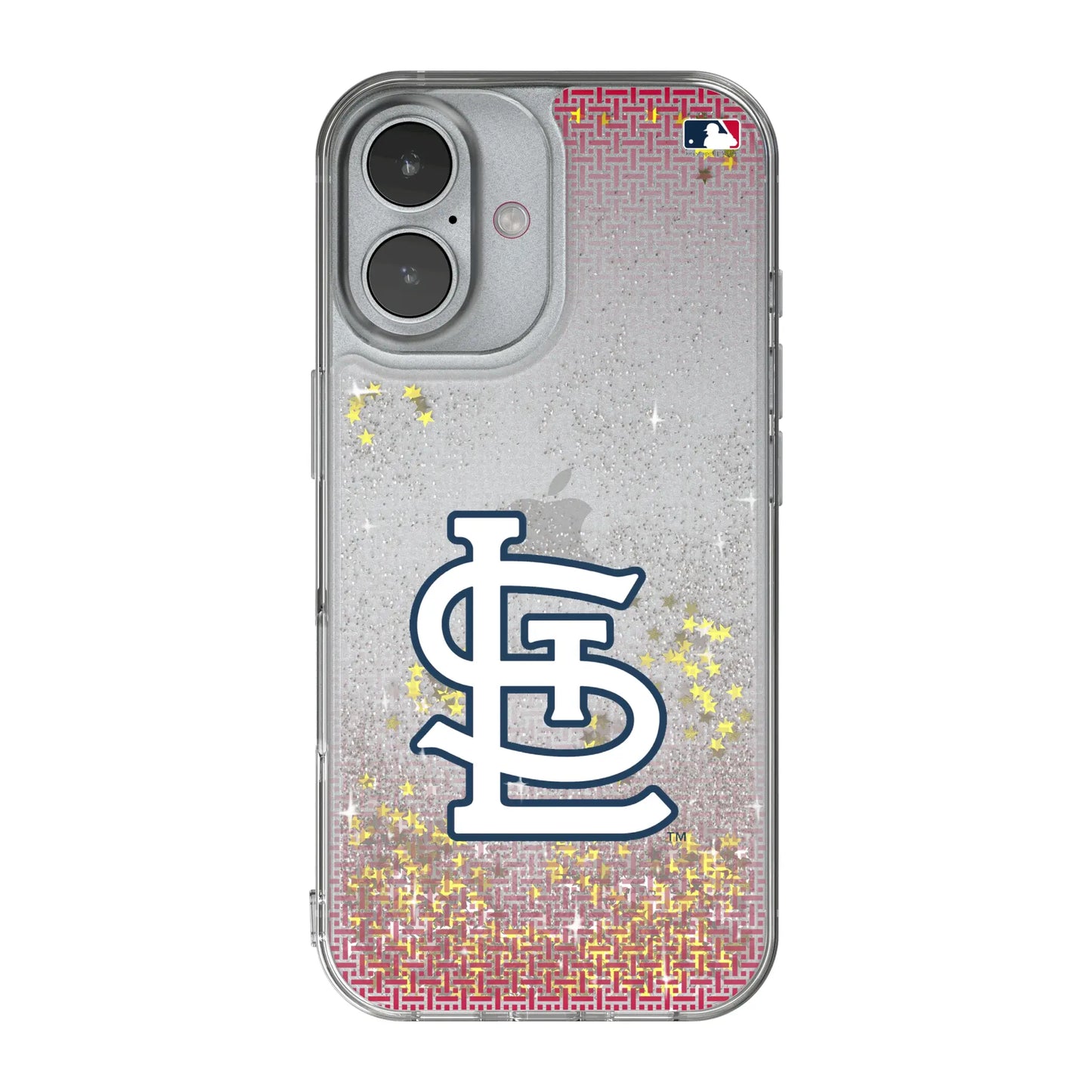 St Louis Cardinals Linen Glitter Phone Case for Apple iPhone