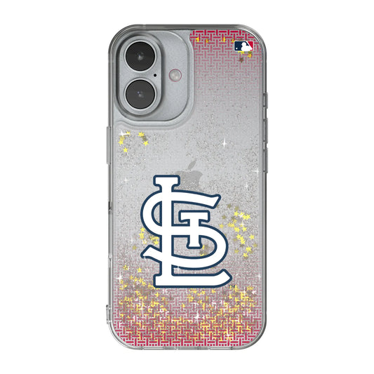 St Louis Cardinals Linen Glitter Phone Case for Apple iPhone