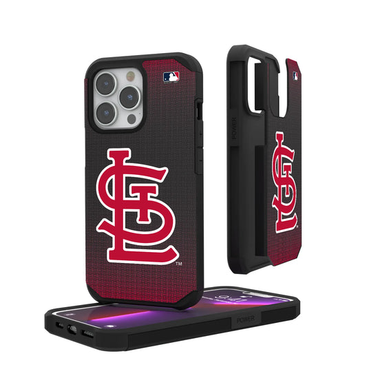 St Louis Cardinals Linen Rugged Phone Case for Apple iPhone