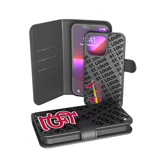 St Louis Cardinals Monocolor Tilt Wallet Phone Case for Apple iPhone