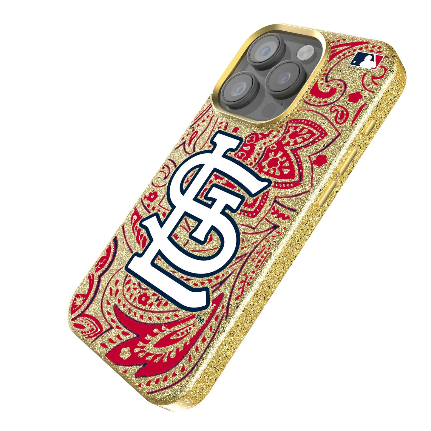 St Louis Cardinals Paisley Bling Phone Case for Apple iPhone