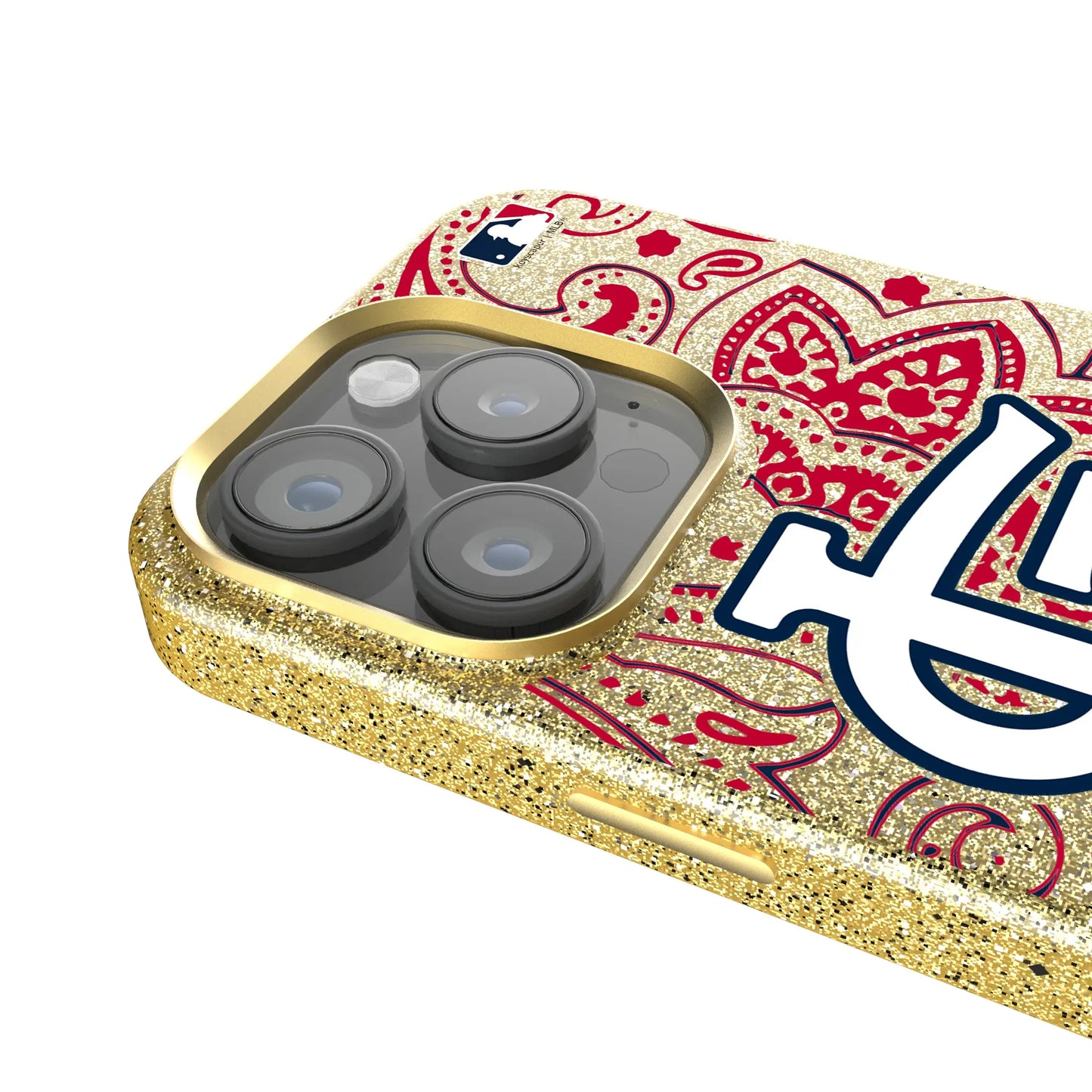 St Louis Cardinals Paisley Bling Phone Case for Apple iPhone