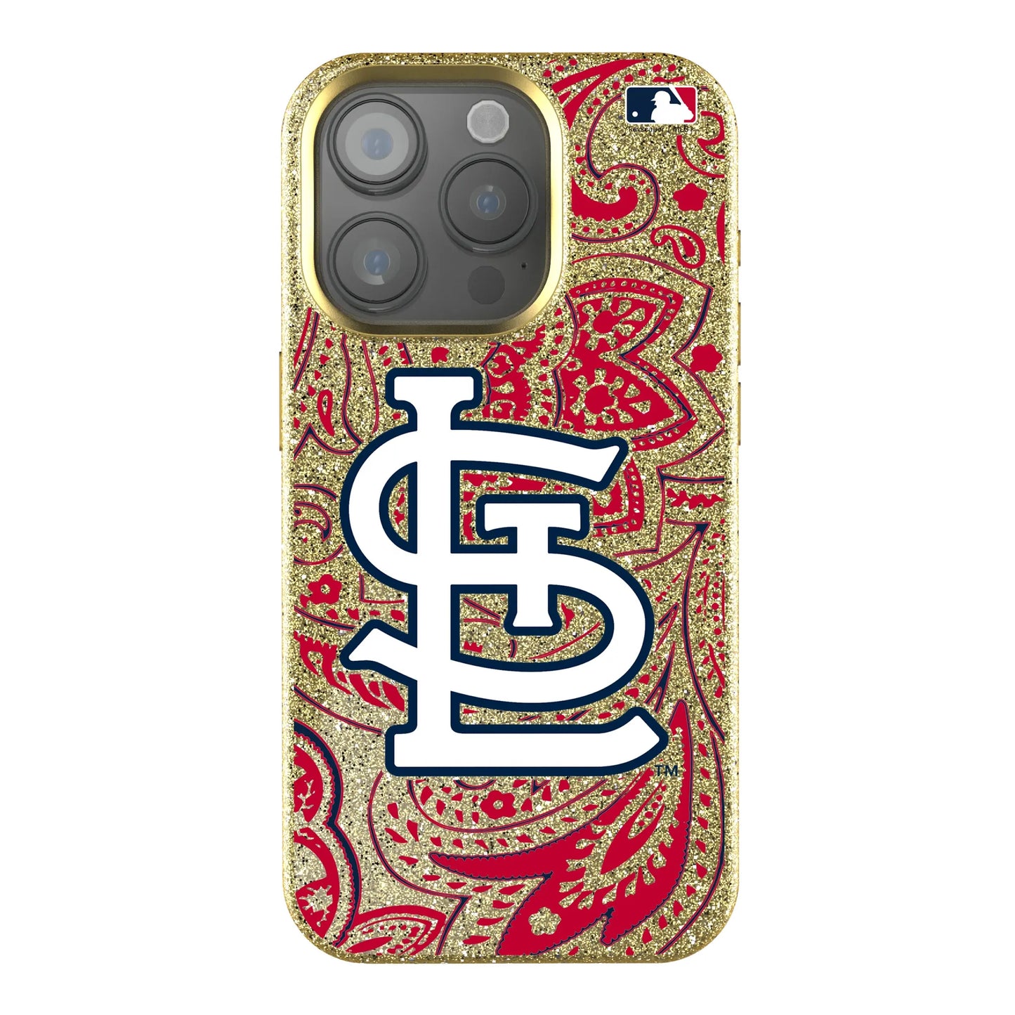 St Louis Cardinals Paisley Bling Phone Case for Apple iPhone
