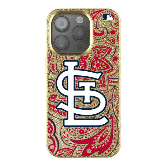 St Louis Cardinals Paisley Bling Phone Case for Apple iPhone
