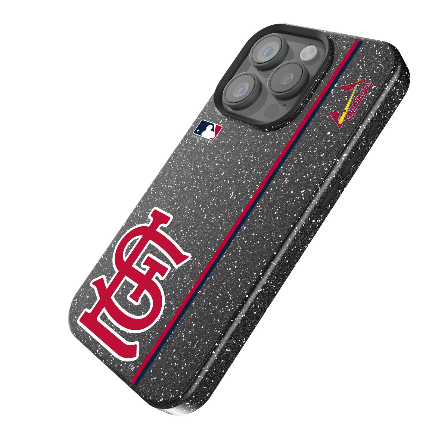 St Louis Cardinals Sidebar Black Bling Phone Case for Apple iPhone