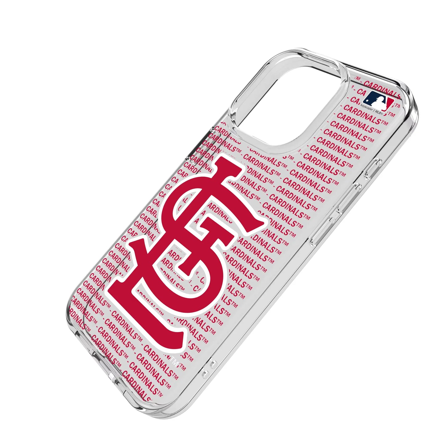 St Louis Cardinals Text Backdrop Clear Phone Case for Apple iPhone