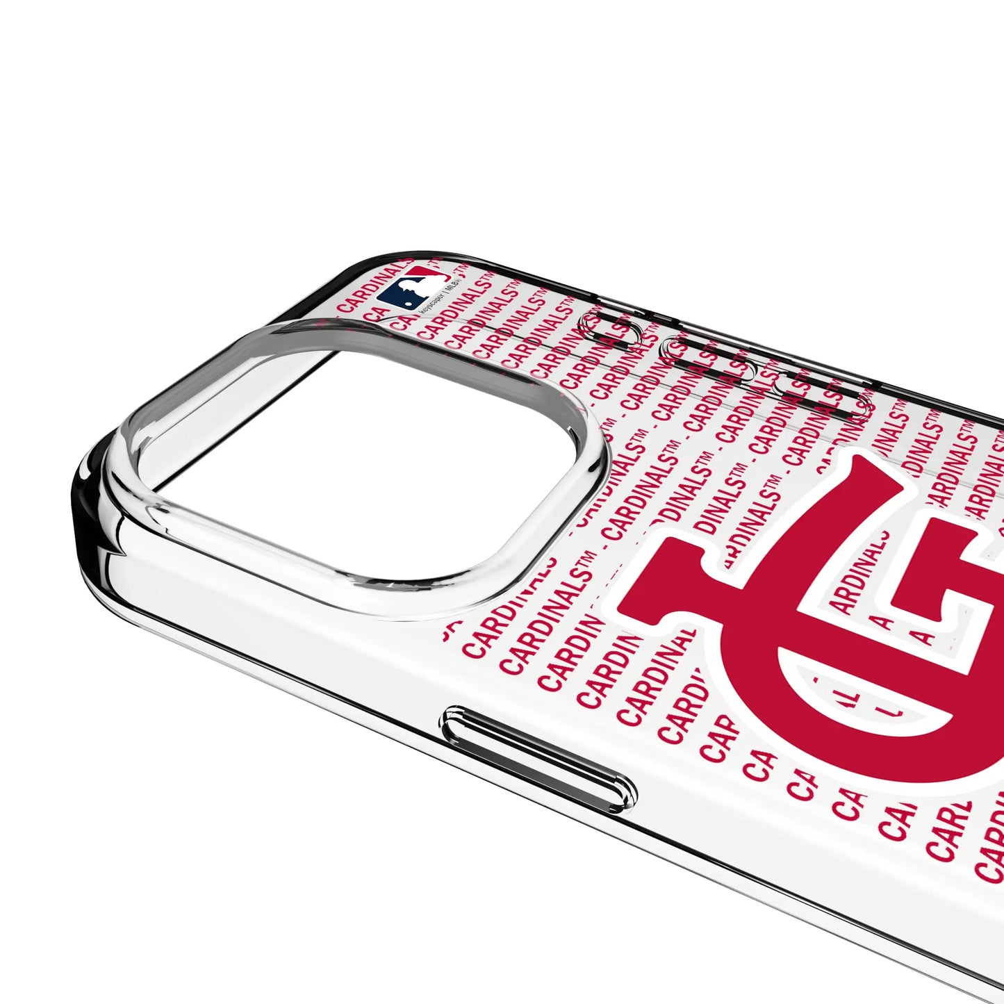 St Louis Cardinals Text Backdrop Clear Phone Case for Apple iPhone