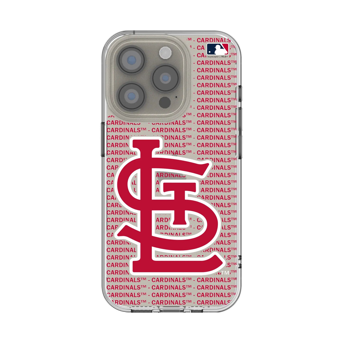 St Louis Cardinals Text Backdrop Clear Phone Case for Apple iPhone
