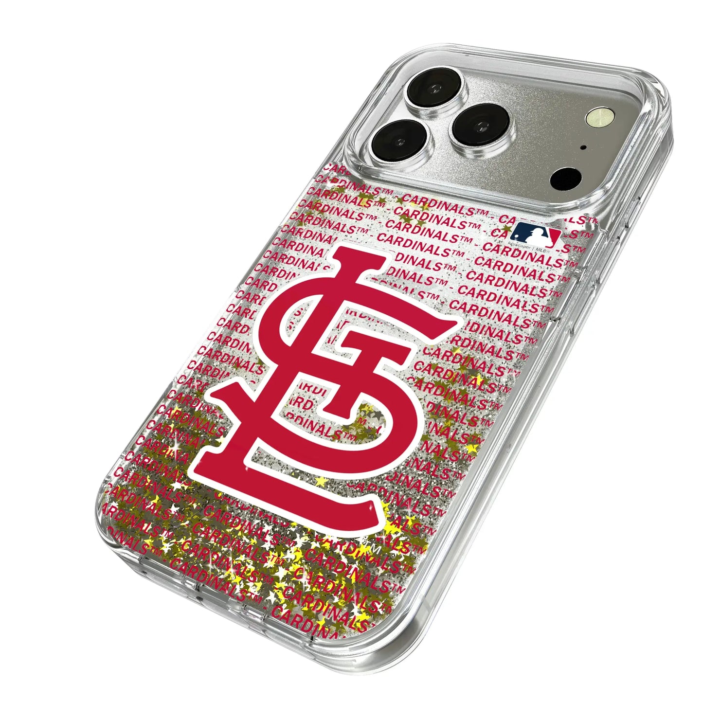 St Louis Cardinals Text Backdrop Glitter Phone Case for Apple iPhone