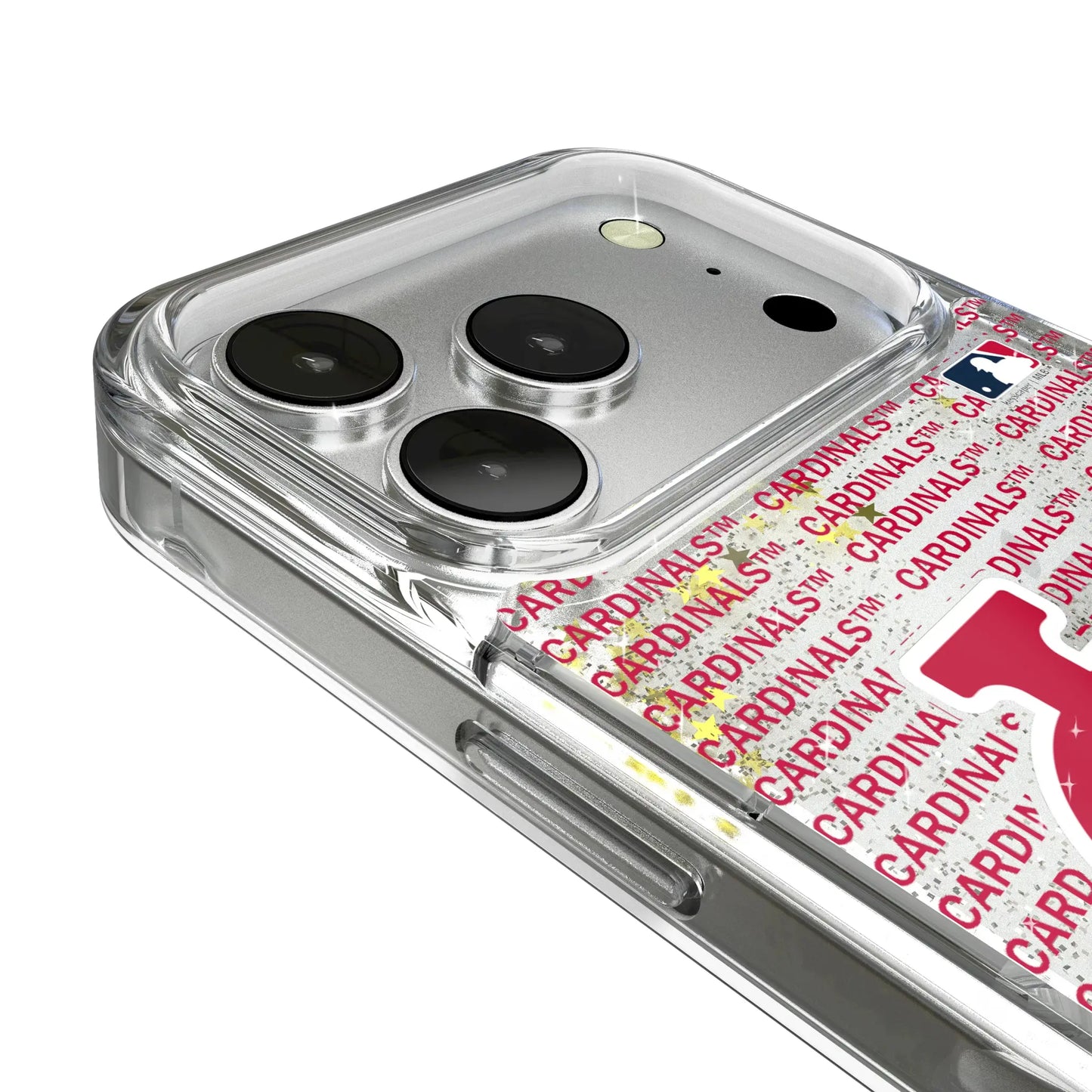 St Louis Cardinals Text Backdrop Glitter Phone Case for Apple iPhone