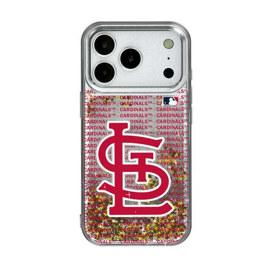 St Louis Cardinals Text Backdrop Glitter Phone Case for Apple iPhone