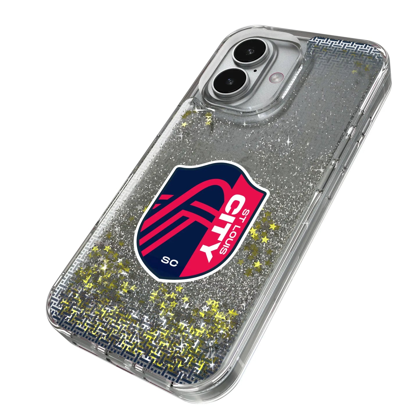 St. Louis CITY SC Linen Glitter Phone Case for Apple iPhone