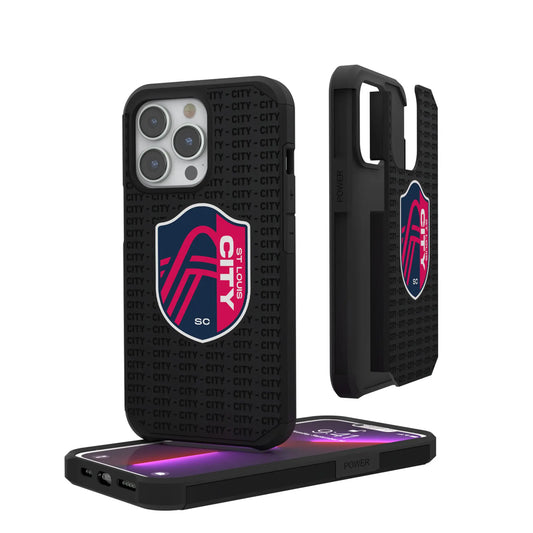 St. Louis CITY SC Text Backdrop Rugged Phone Case for Apple iPhone