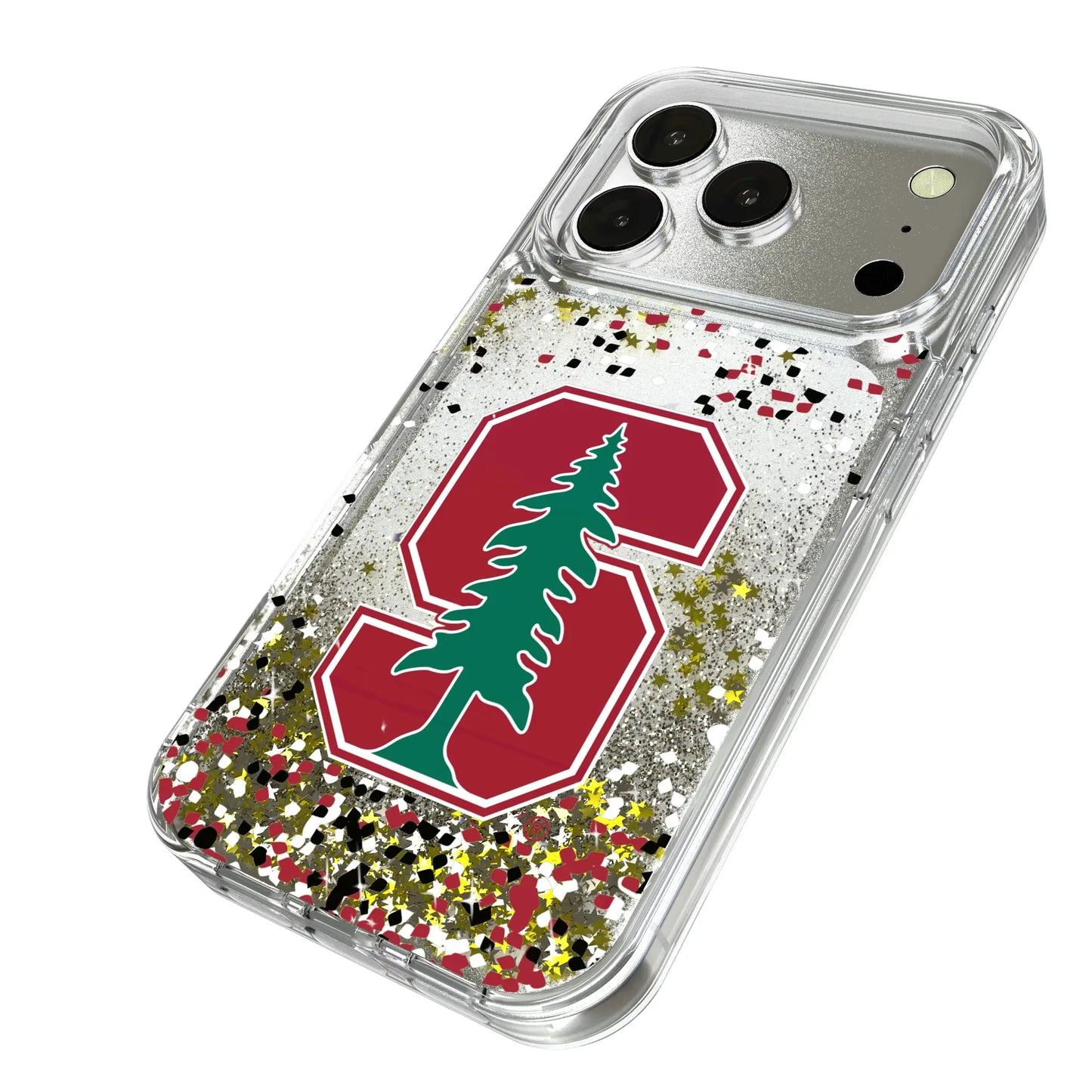 Stanford University Cardinal Confetti Glitter Phone Case for Apple iPhone
