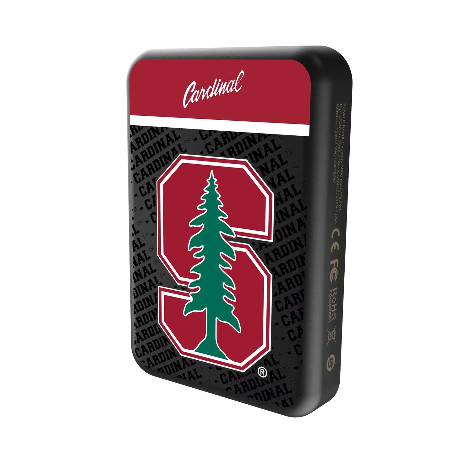 Stanford University Cardinal Endzone Plus Wireless Mag Power Bank