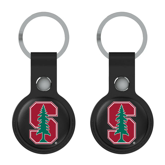 Stanford University Cardinal Insignia Black Airtag Holder 2-Pack