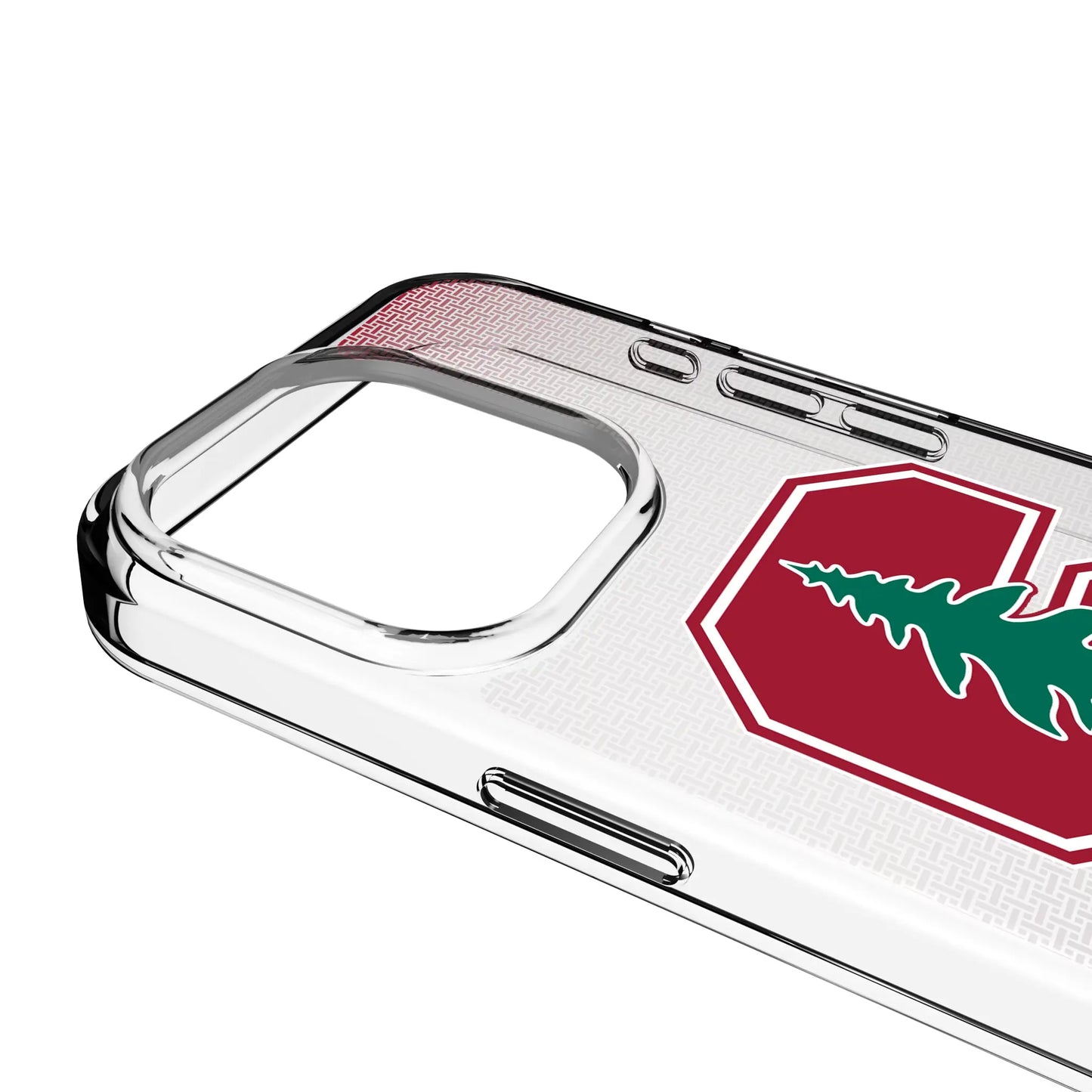 Stanford University Cardinal Linen Clear Phone Case for Apple iPhone