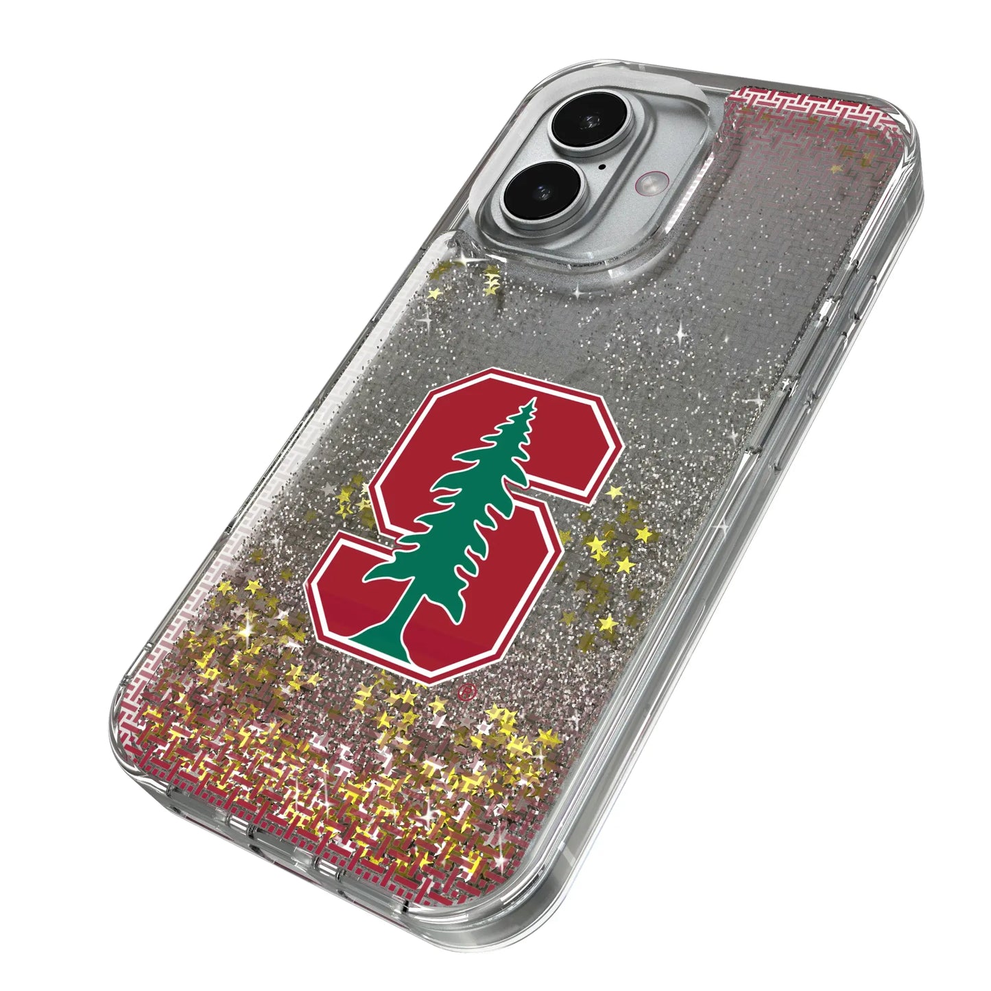 Stanford University Cardinal Linen Glitter Phone Case for Apple iPhone