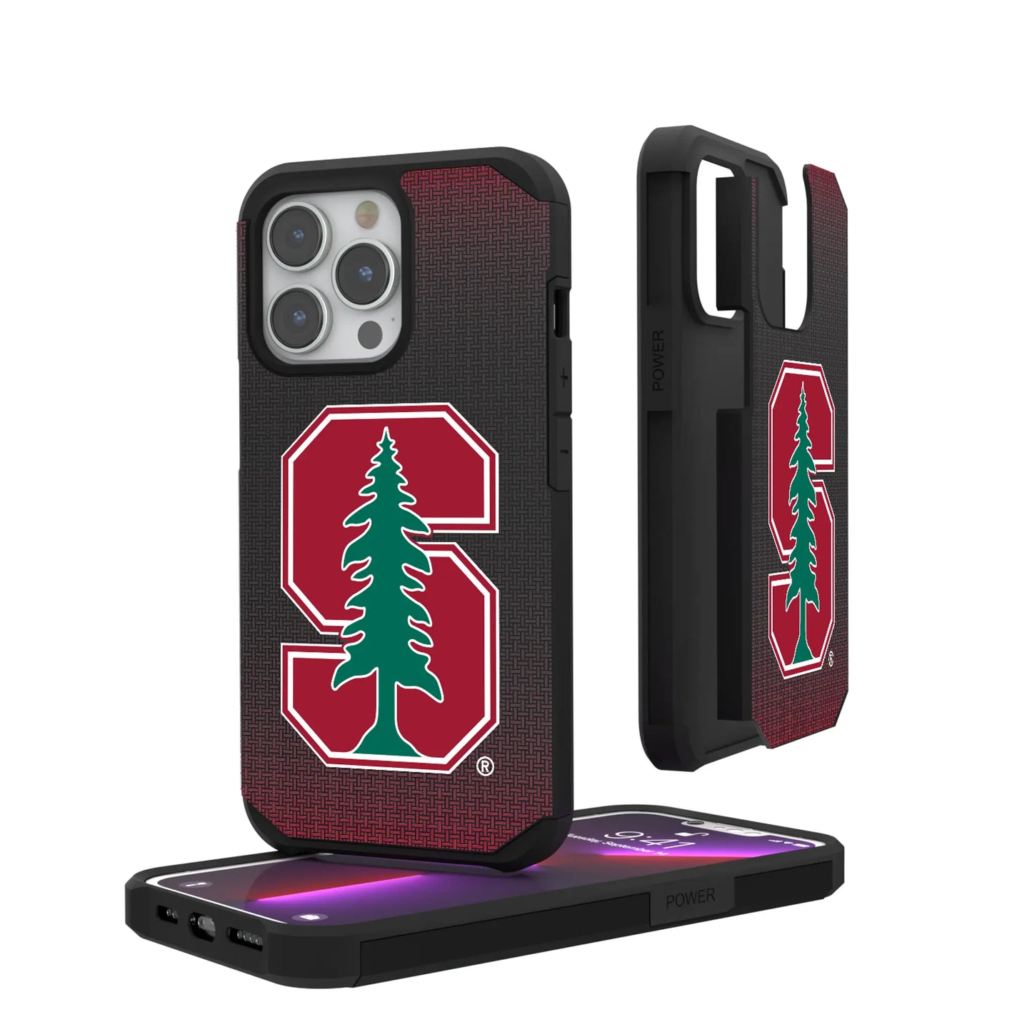 Stanford University Cardinal Linen Rugged Phone Case for Apple iPhone