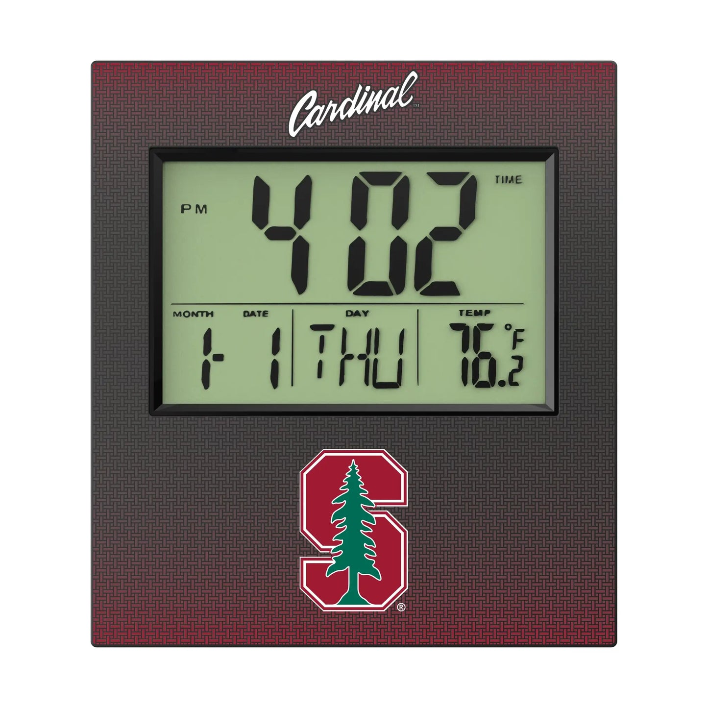 Stanford University Cardinal Linen Wall Clock