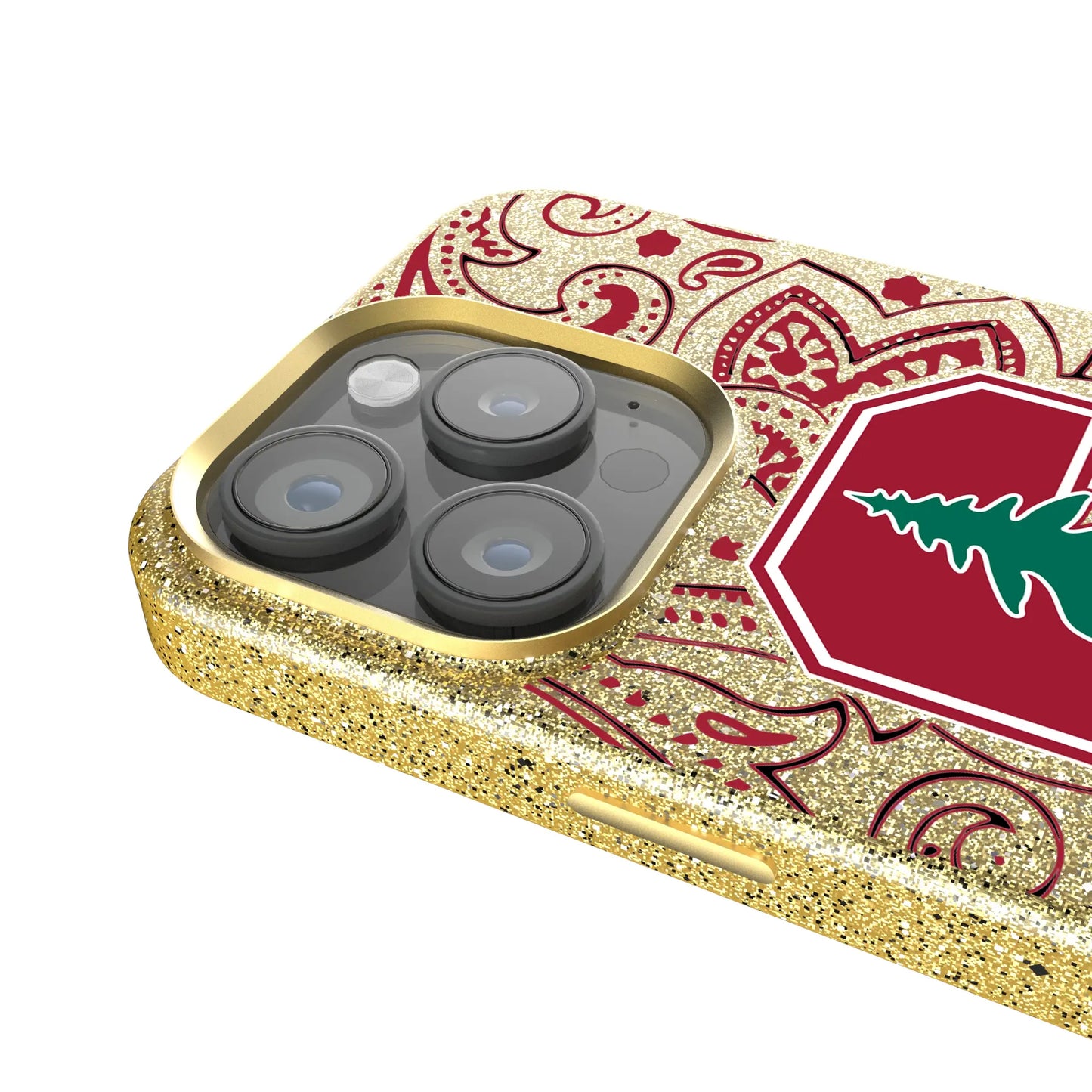 Stanford University Cardinal Paisley Bling Phone Case for Apple iPhone