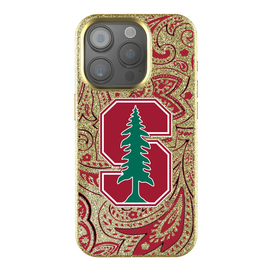 Stanford University Cardinal Paisley Bling Phone Case for Apple iPhone