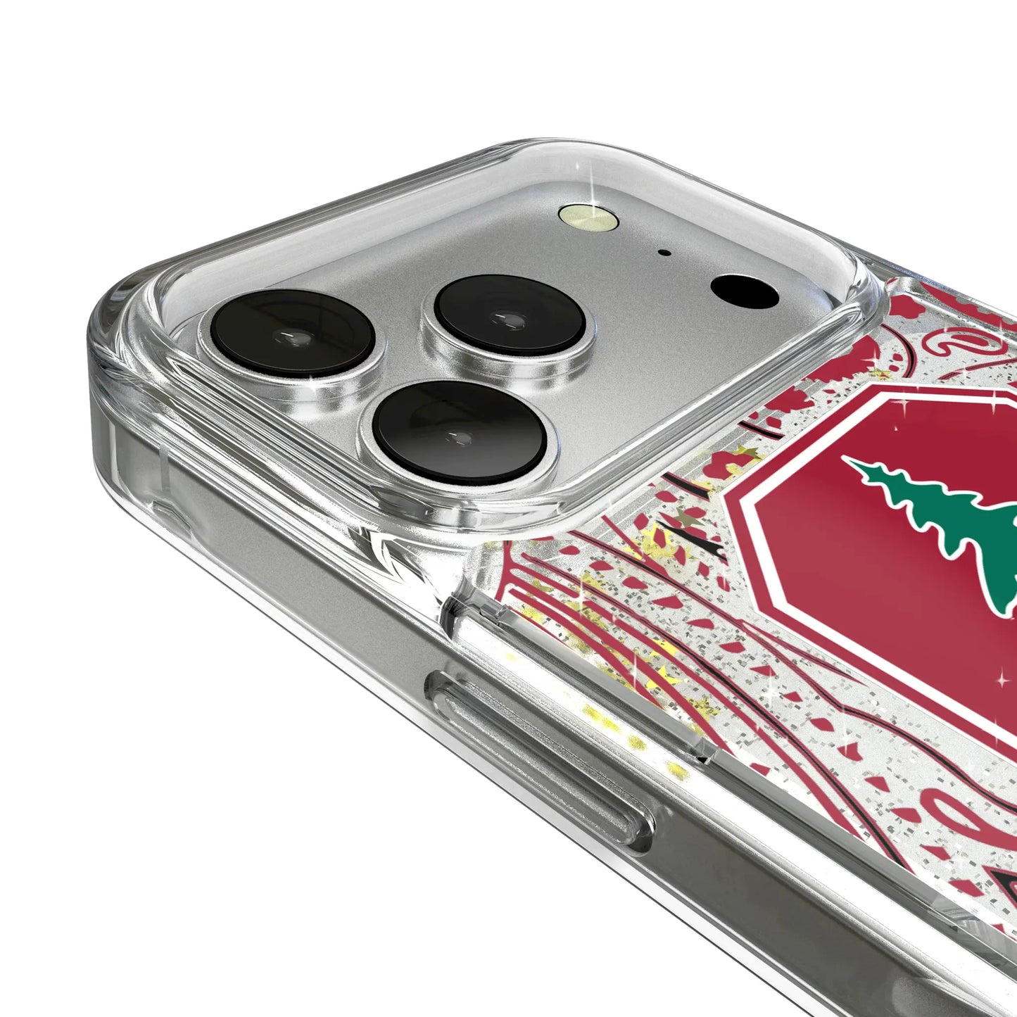 Stanford University Cardinal Paisley Glitter Phone Case for Apple iPhone
