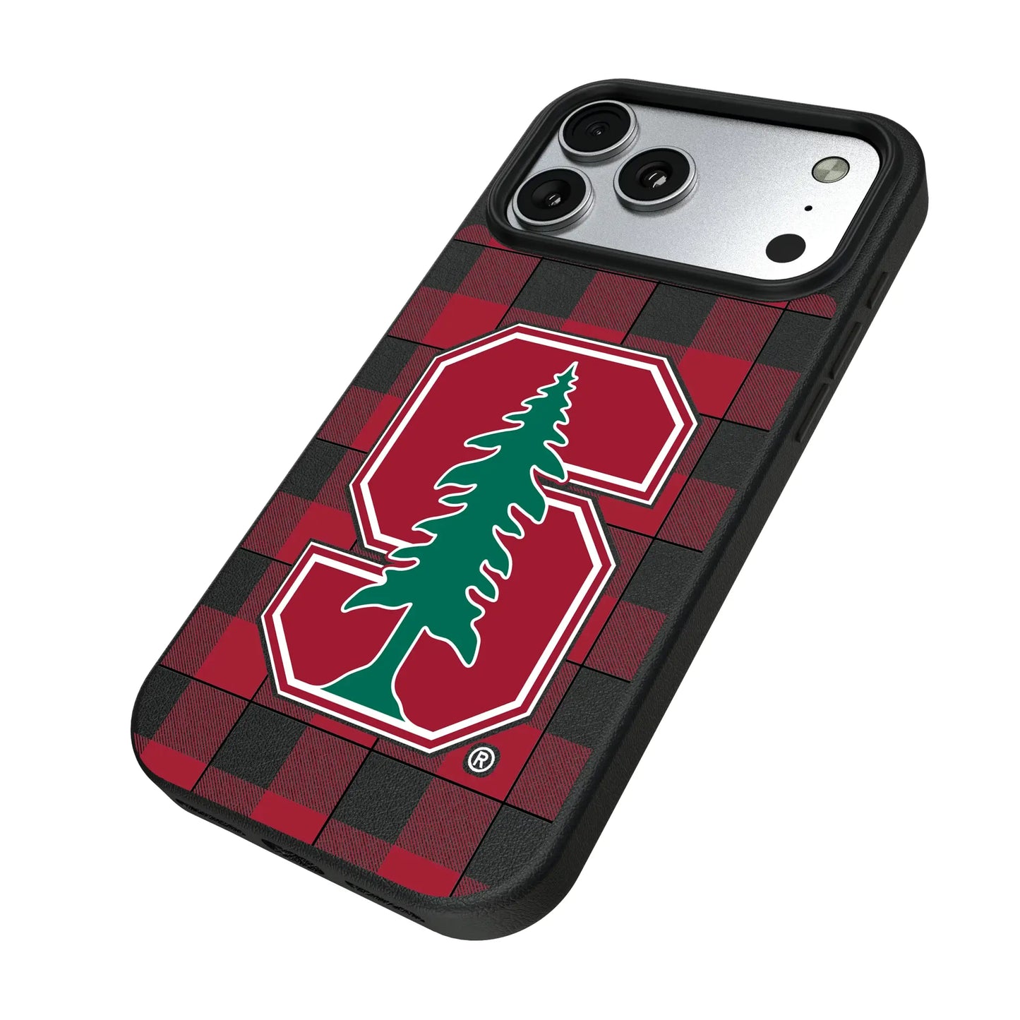 Stanford University Cardinal Plaid MagSafe Compatible Phone Case for Apple iPhone